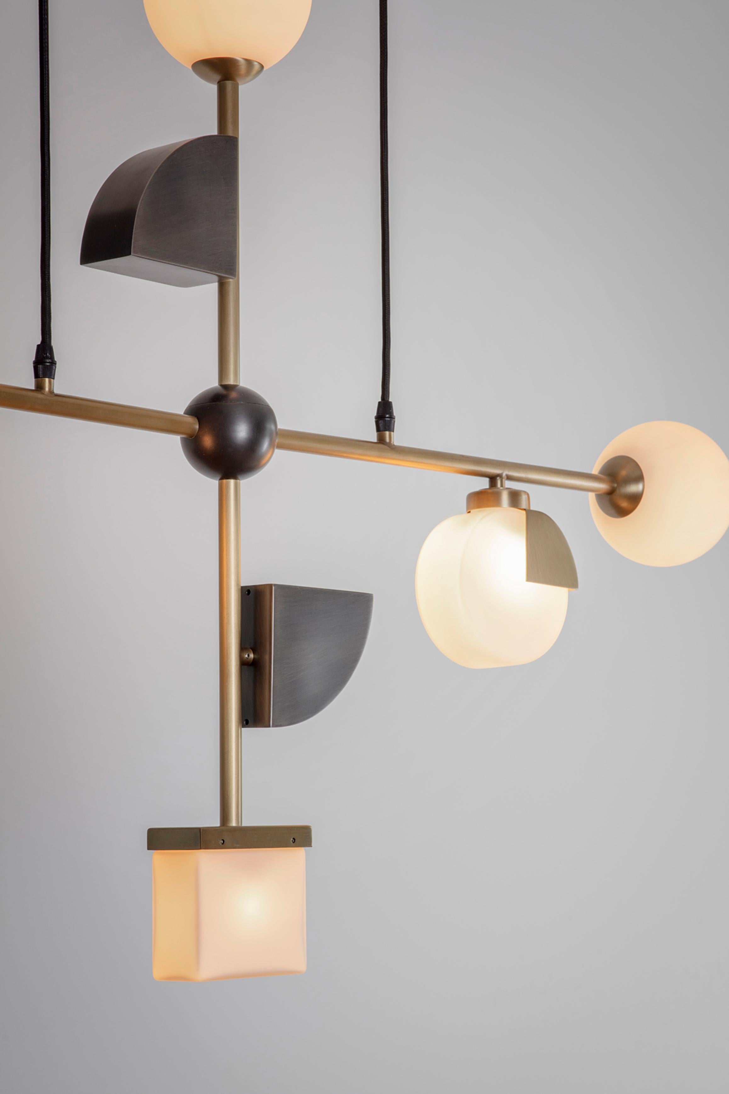 Signature Pendant Light by Square in Circle In New Condition For Sale In Geneve, CH