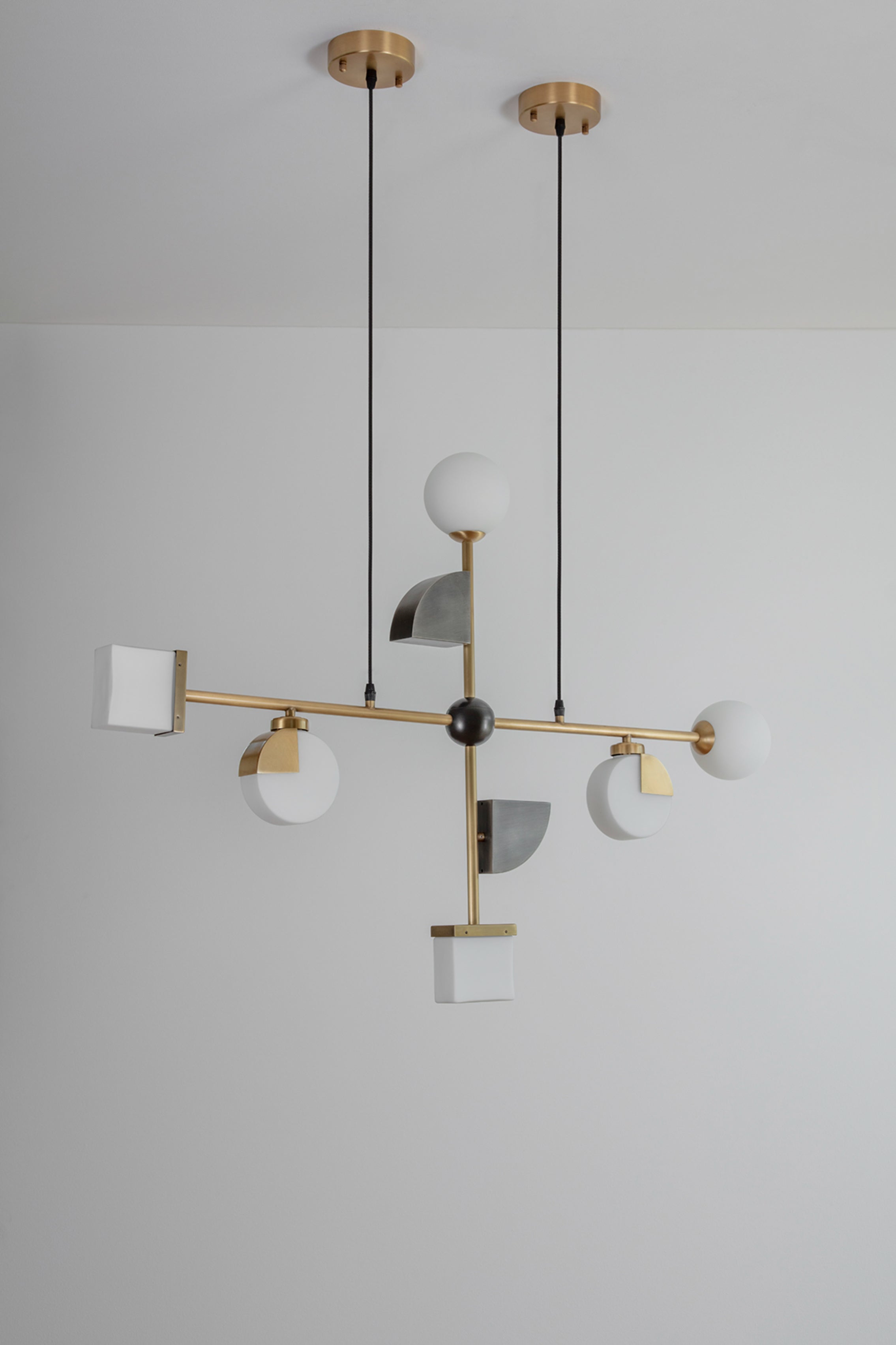 Signature Pendant Light by Square in Circle For Sale