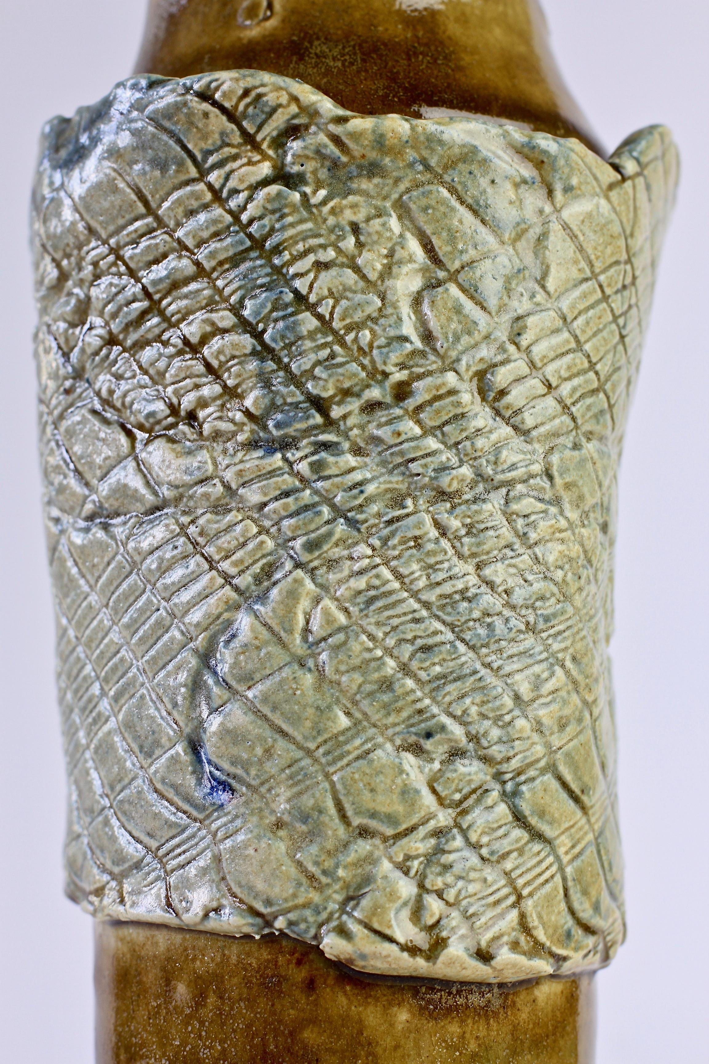 Signe Pistorious-Lehmann Organic German Art Studio Pottery Vase, circa 1980s For Sale 12