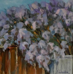 Lilac Gardens - floral still life study artwork impressionist artwork flora oil