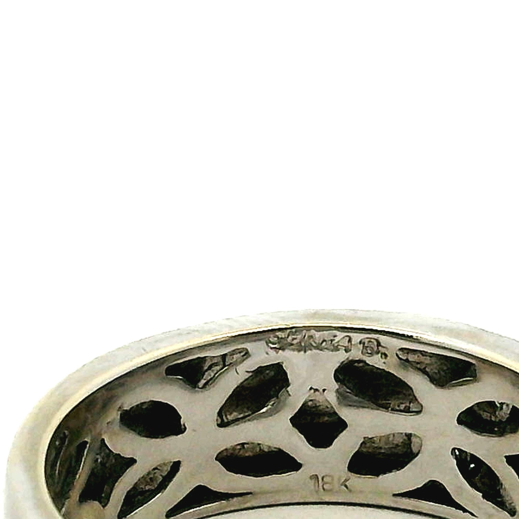 Bracelet en or blanc 18K signé, diamants épars, 1,05 carat au total en vente 1