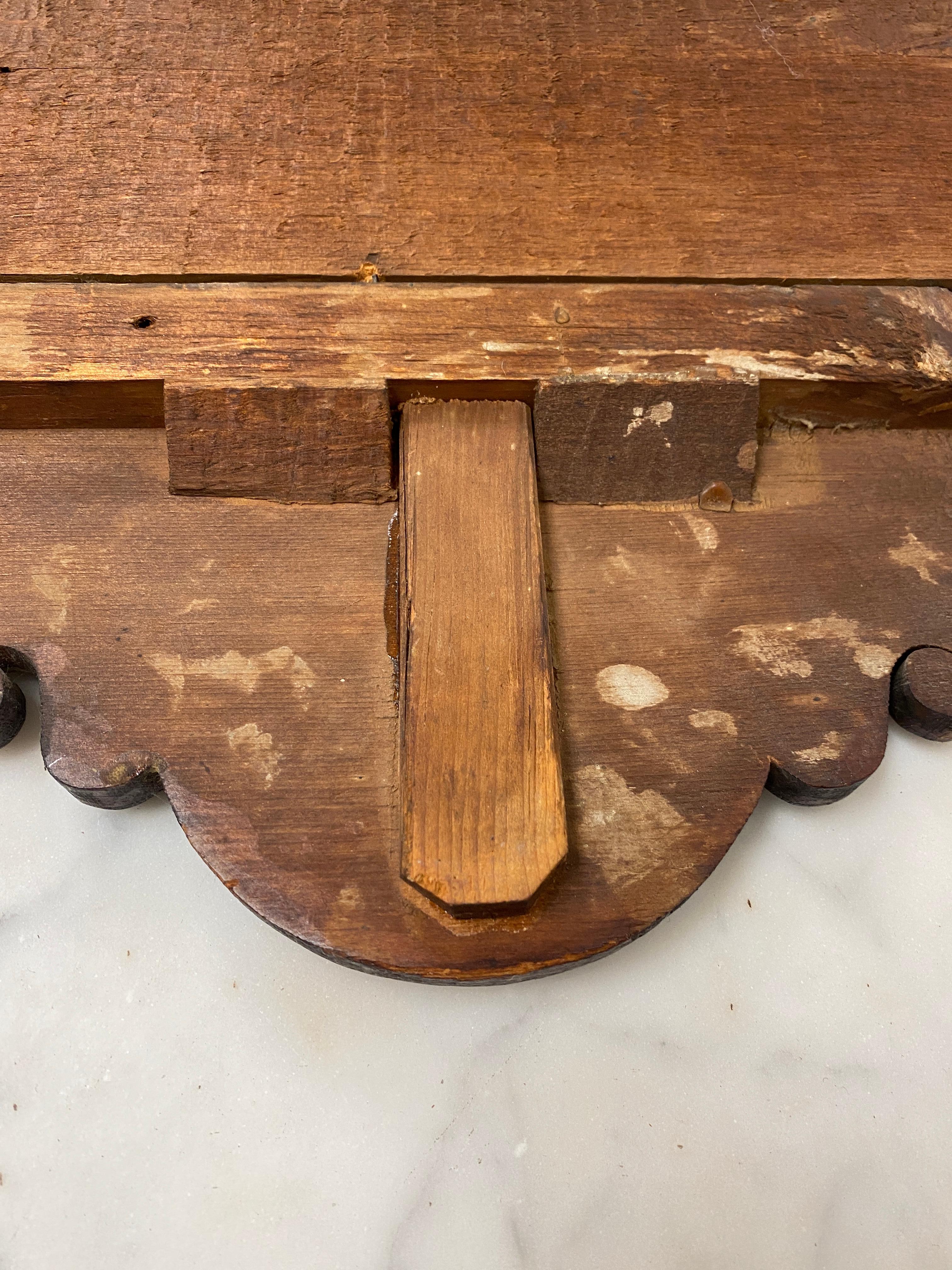 18th Century and Earlier Signed 18th Century Federal Chippendale Mirror with Part
