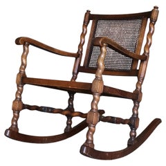 Signed 1928 Axel Einar Hjorth Rocking Chair for Nordiska Kompagniet. Solid Oak.