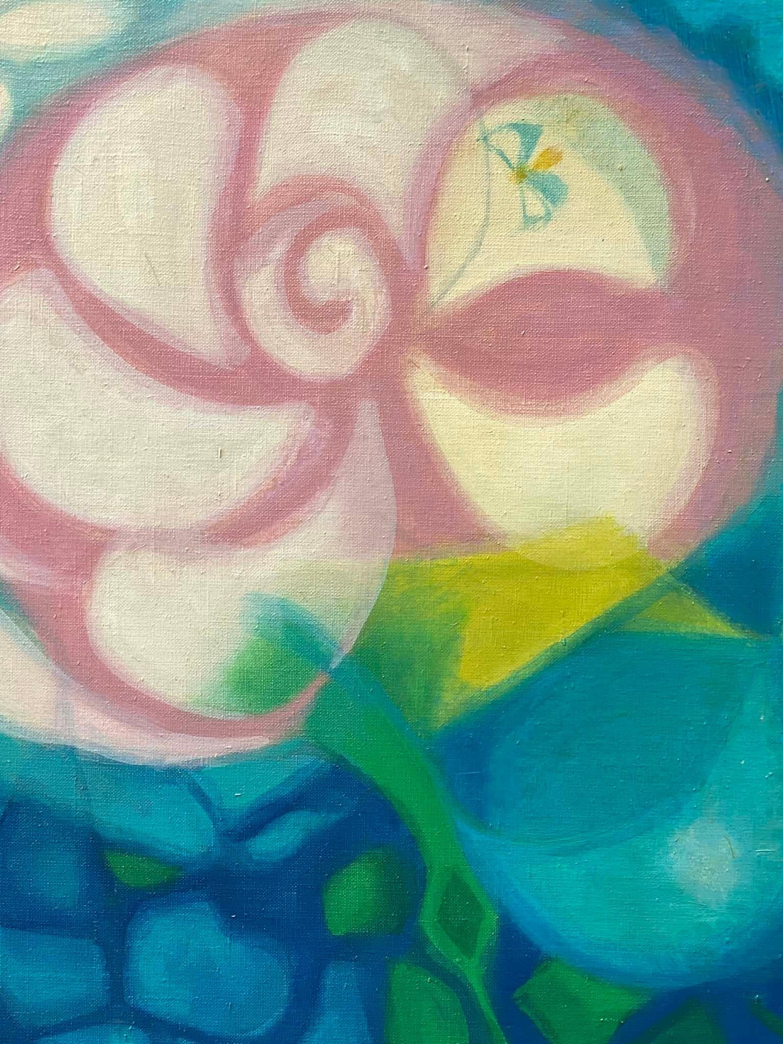 Signiert 1969 Großes Ölgemälde auf Leinwand „Abov and Below with Gnoms 2“ von Tommi Parzinger (Handbemalt) im Angebot