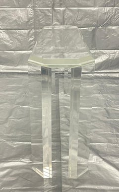 Signed 1974 Lucite Console Table by Charles Hollis Jones, Los Angeles