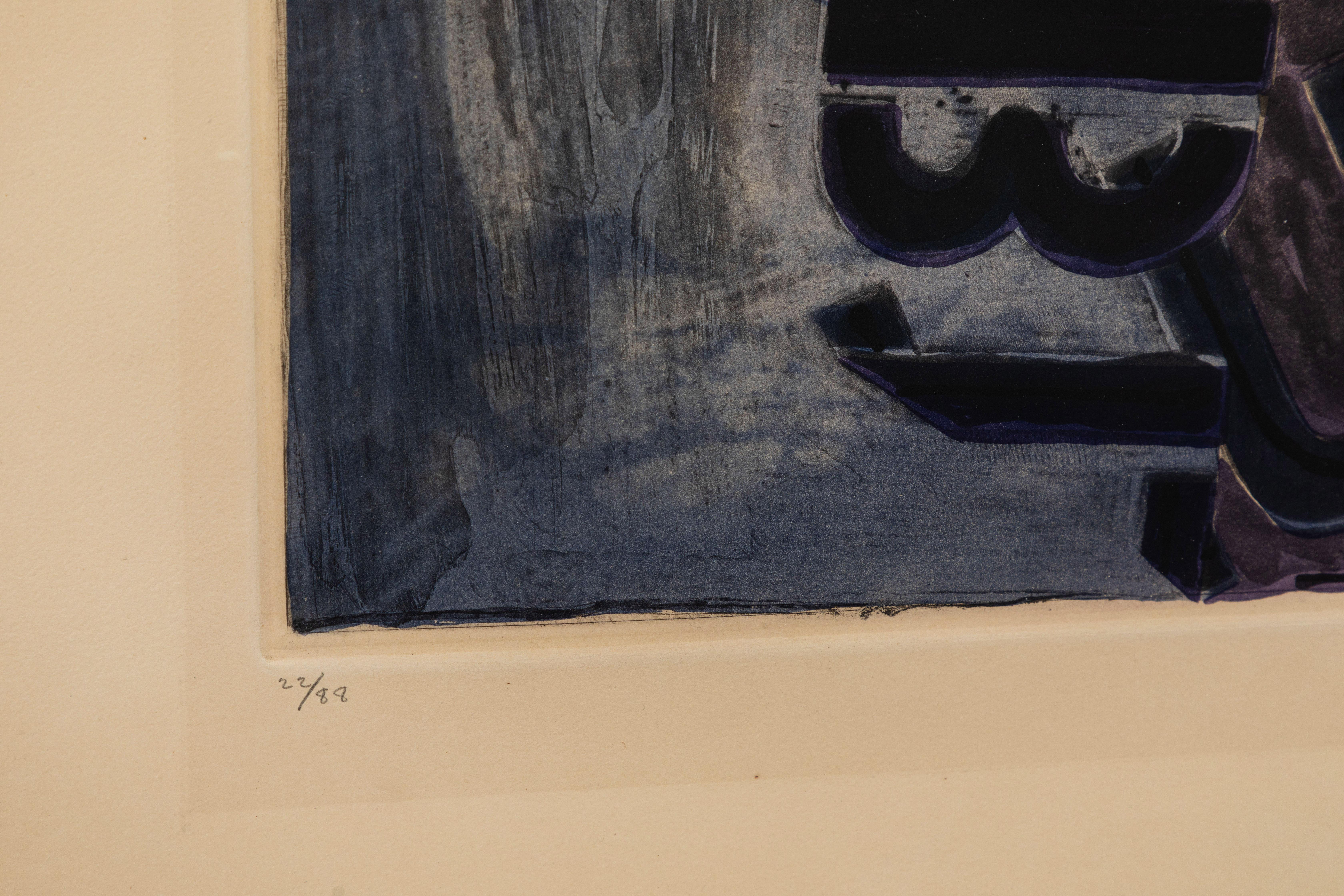 Signé, 1981, Jasper Johns Aquatint Bon état - En vente à Newport Beach, CA