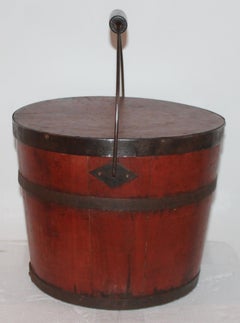 Signed 19th Century Shaker Painted Bucket