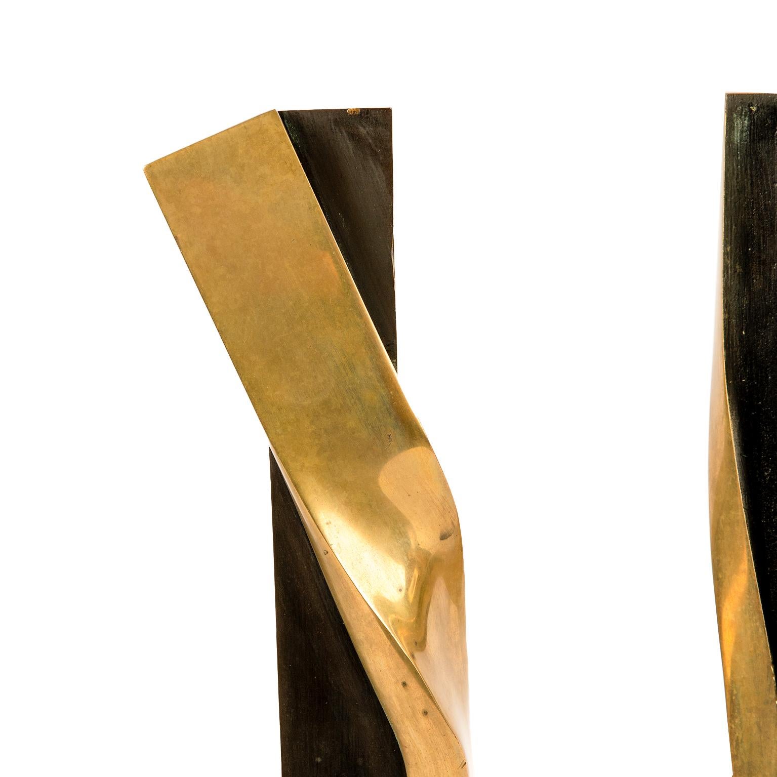 Americano Firmato A. Lee Coppia di sculture in bronzo in vendita