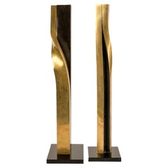 Signed A. Lee Pair of Bronze Sculptures