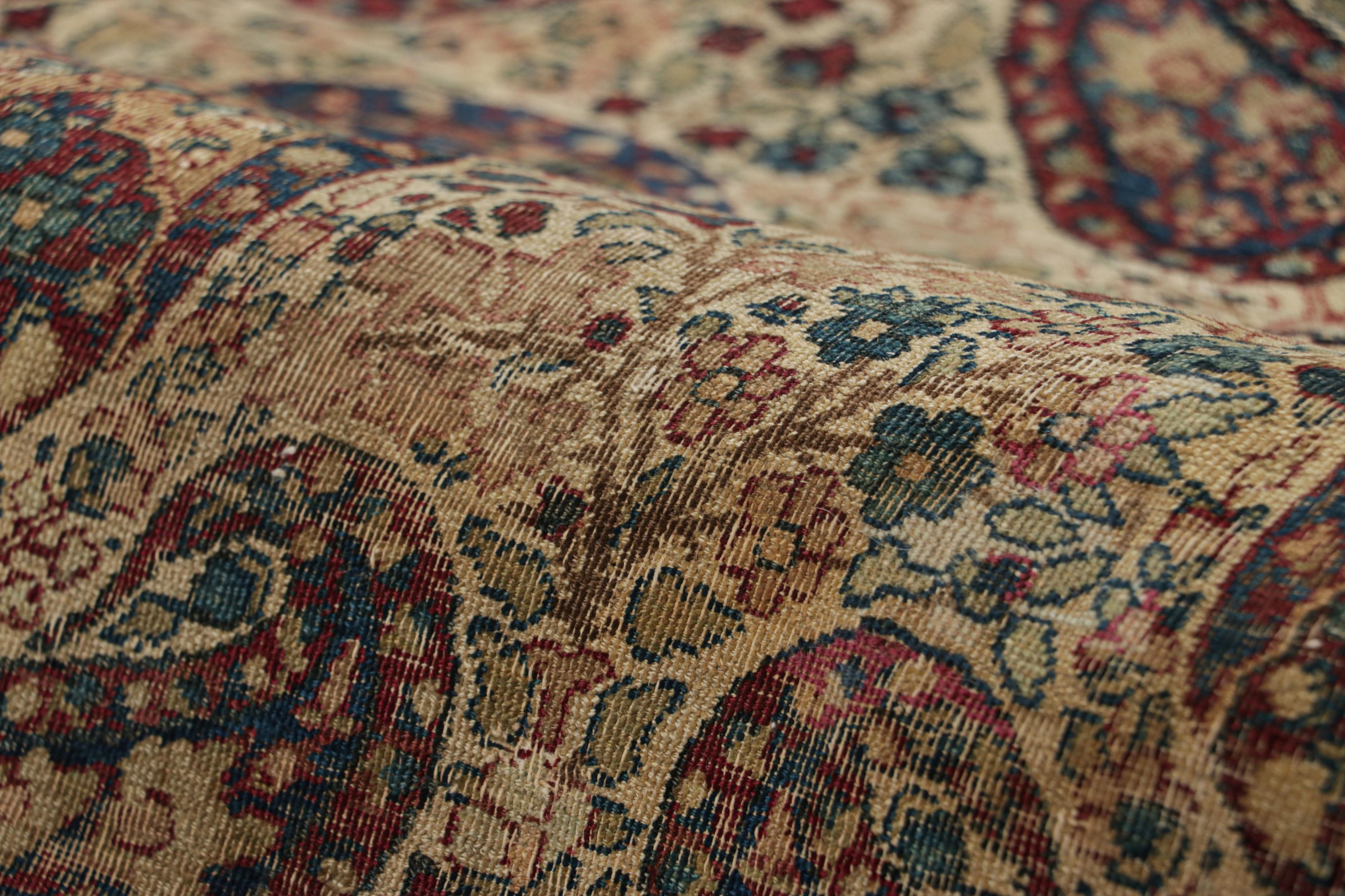Signed Aboul Ghasem Kermani Antique Persian Rug with Paisleys  Rug & Kilim For Sale 2