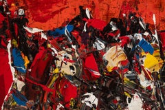 Signed Abstract Expressionist Oil Painting by John Kinnear, Canada, c. 1970