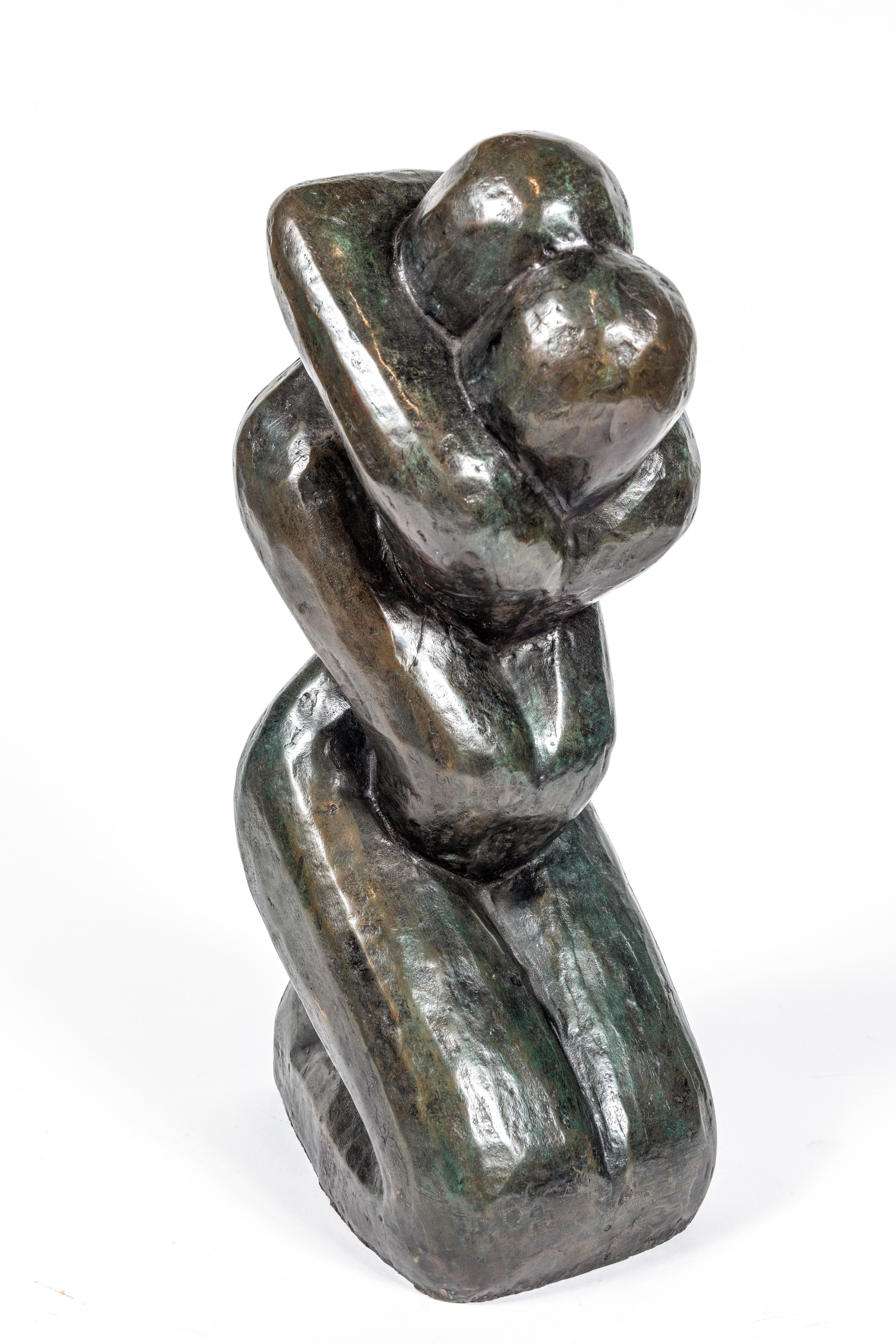 Signed, Abstract Figurative Bronze Sculpture (Israelisch)