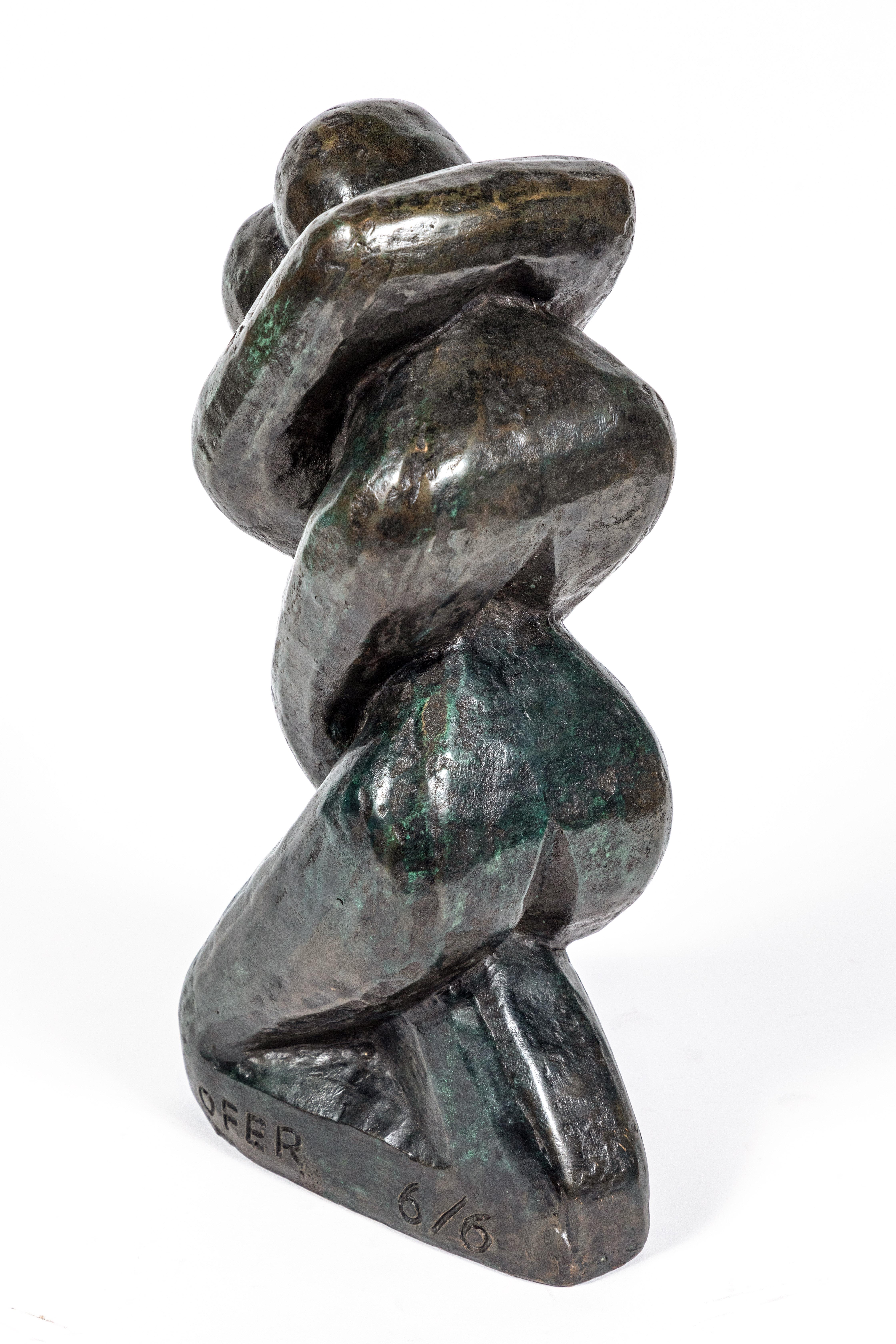 Signed, Abstract Figurative Bronze Sculpture 1