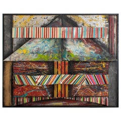 Signed Abstract Modern Mixed Media Wall Sculpture