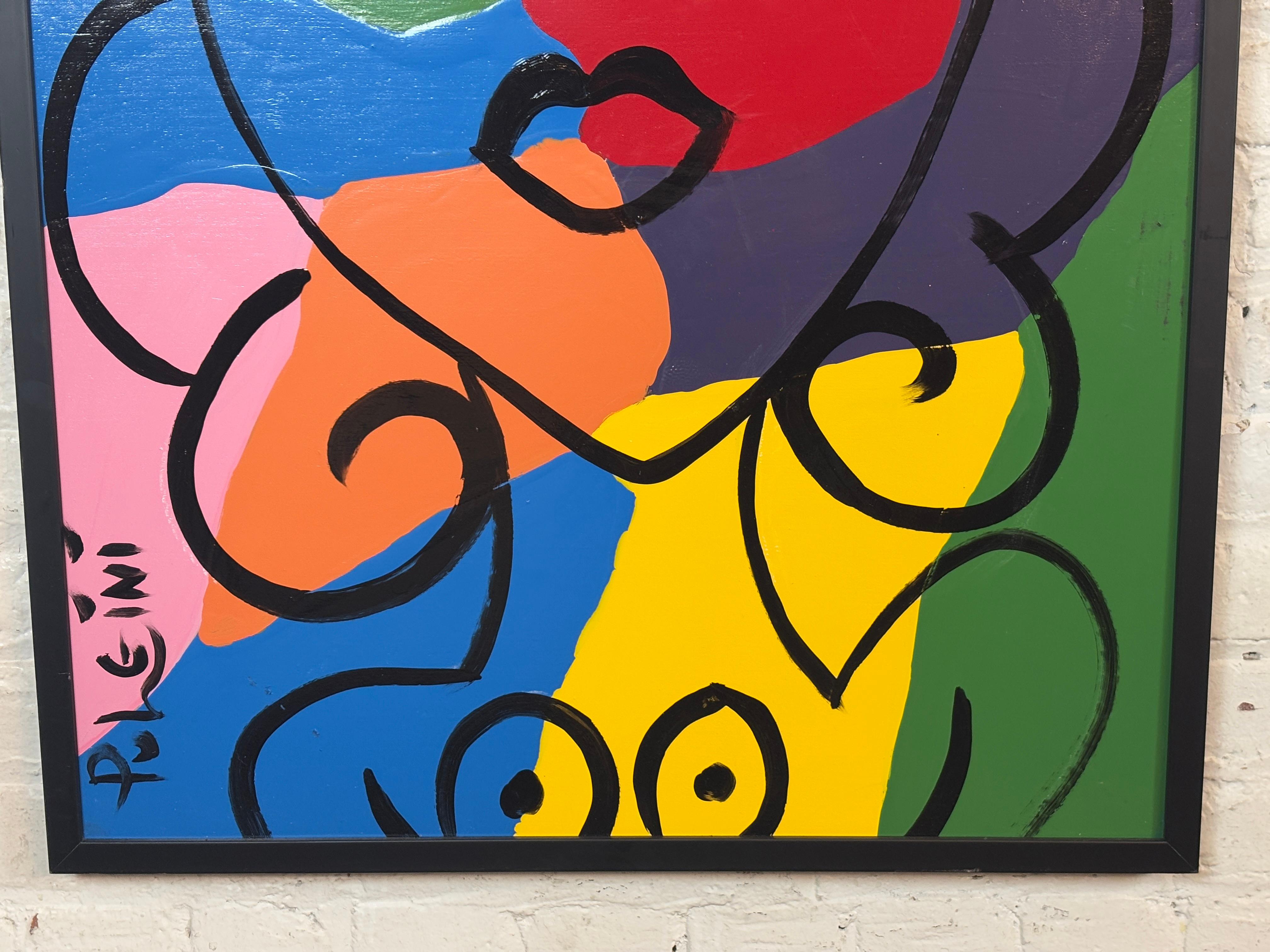 Dipinto a mano Pittura ad olio astratta firmata da Thomas Pulgini in vendita