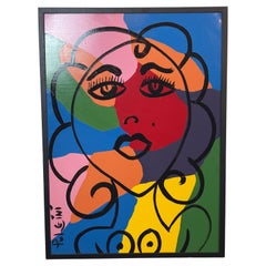 Signed Abstract Oil Painting by Thomas Pulgini