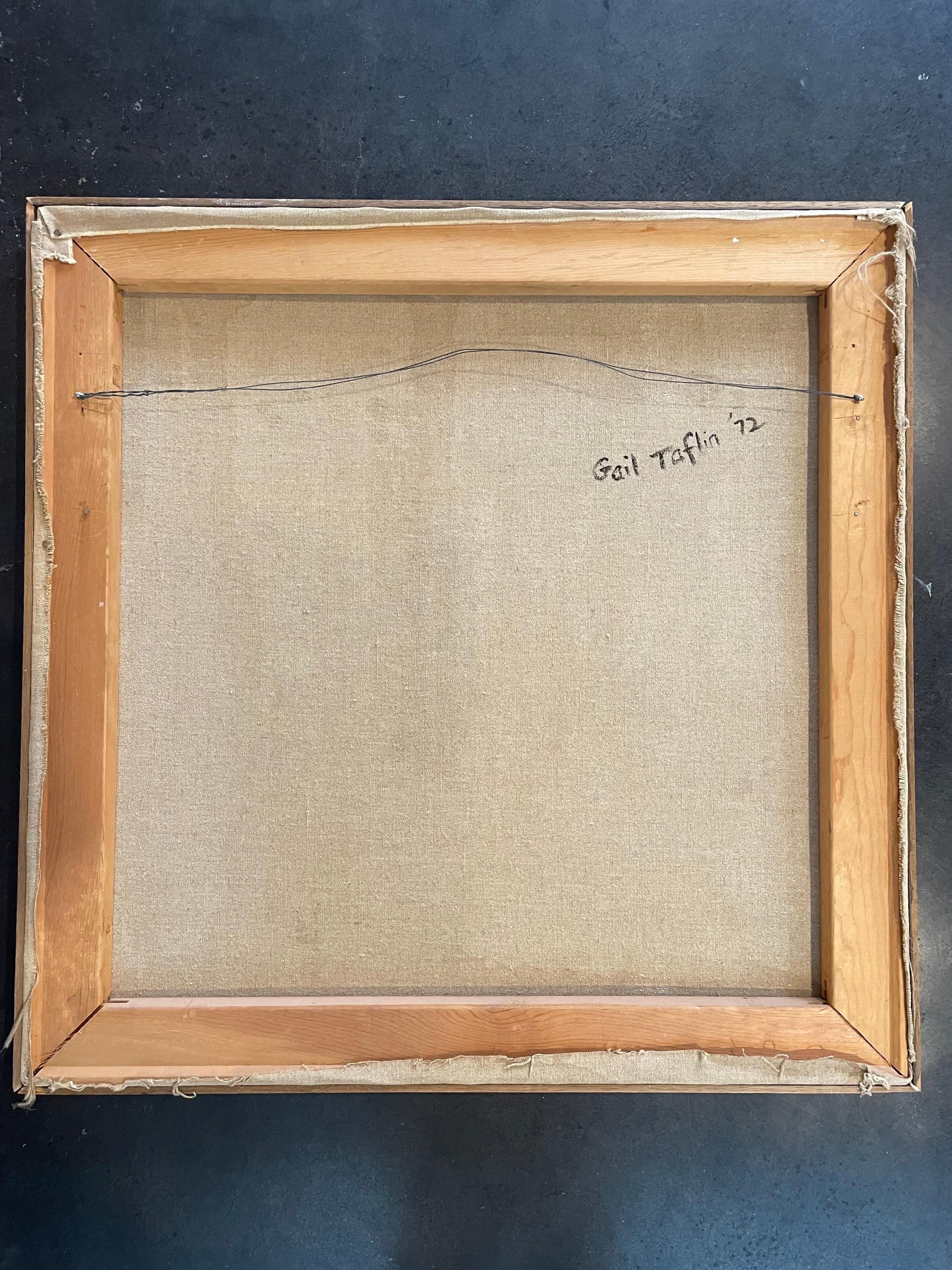 Late 20th Century Signed Abstract Painting by Gail Taflin 1972