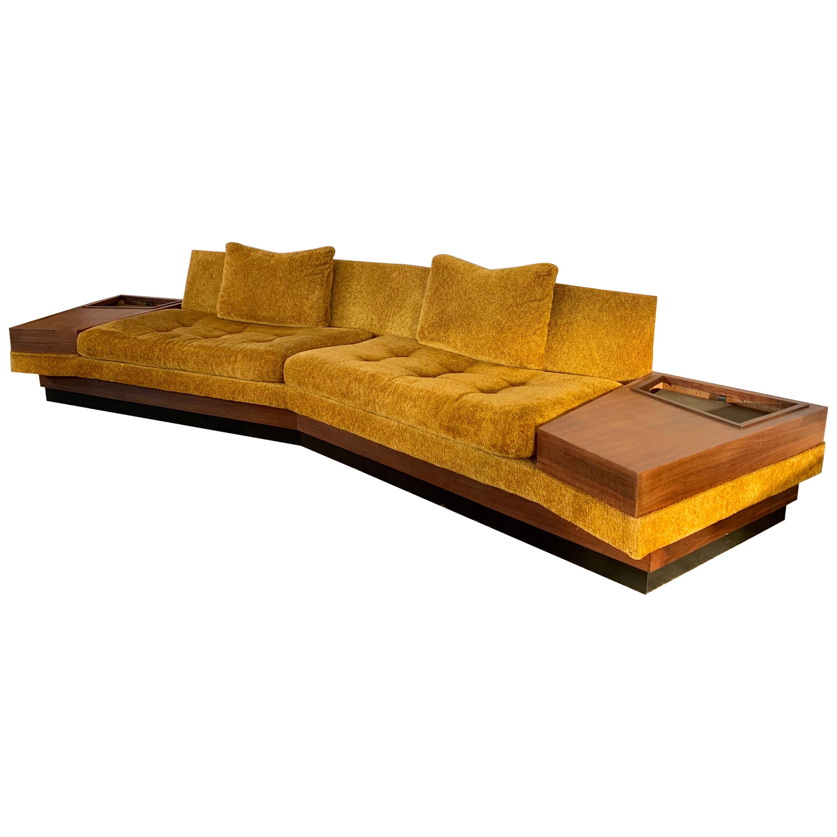 Signed Adrian Pearsall for Craft Associates Boomerang Sofa One Piece 12FT