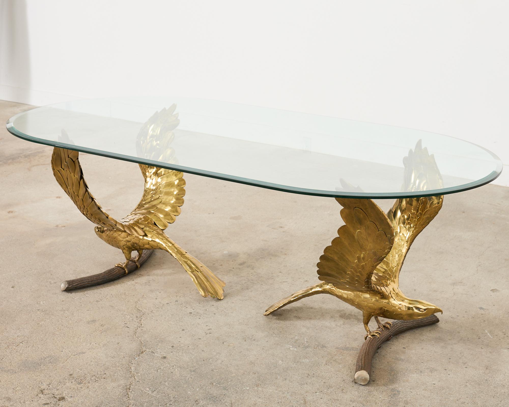 Signed Alain Chervet Brass Eagles Dining Table  For Sale 10