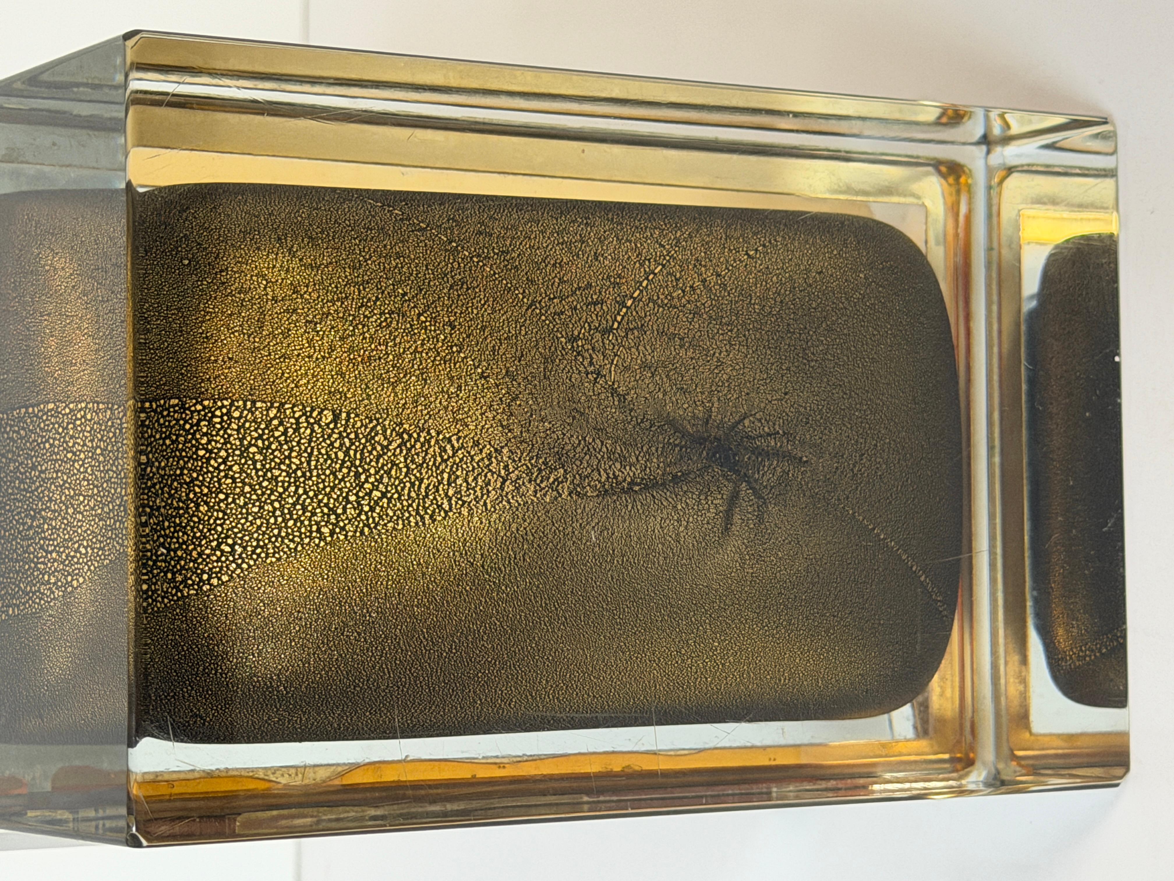 Signed Alessandro Mandruzzato for Design Guild Murano Sommerso Faceted Glass Box For Sale 3