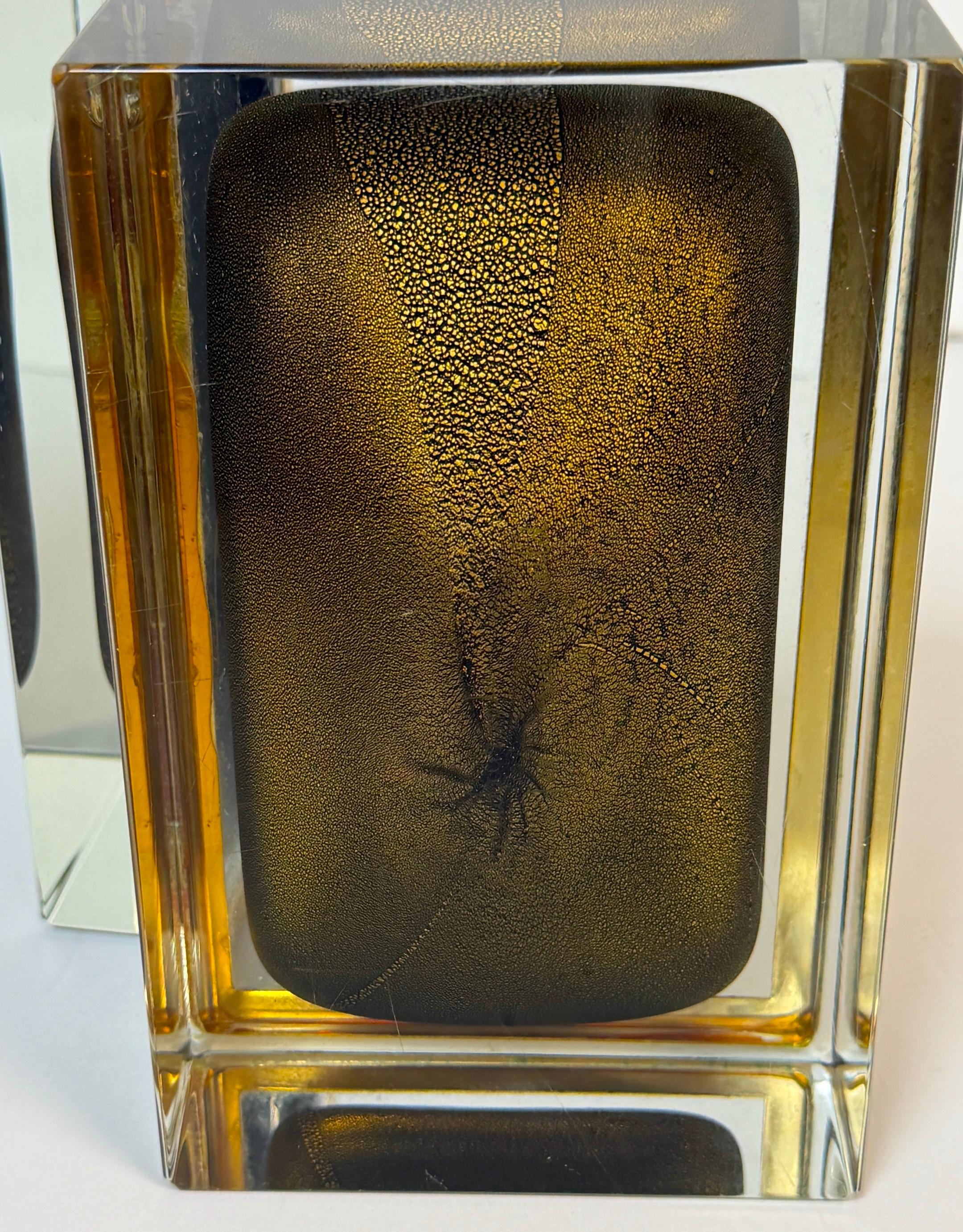 Signed Alessandro Mandruzzato for Design Guild Murano Sommerso Faceted Glass Box For Sale 8