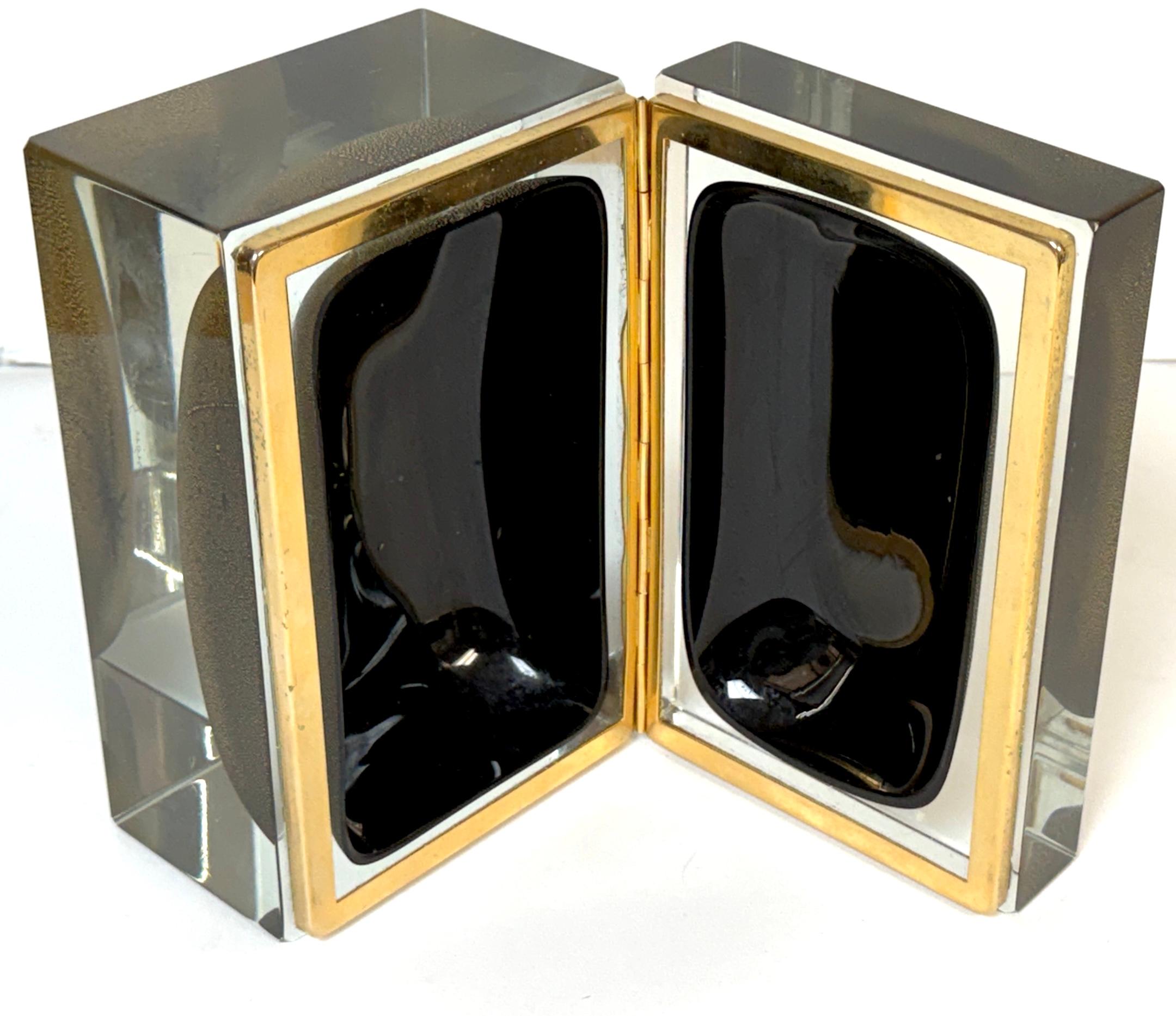 Signed Alessandro Mandruzzato for Design Guild Murano Sommerso Faceted Glass Box For Sale 1