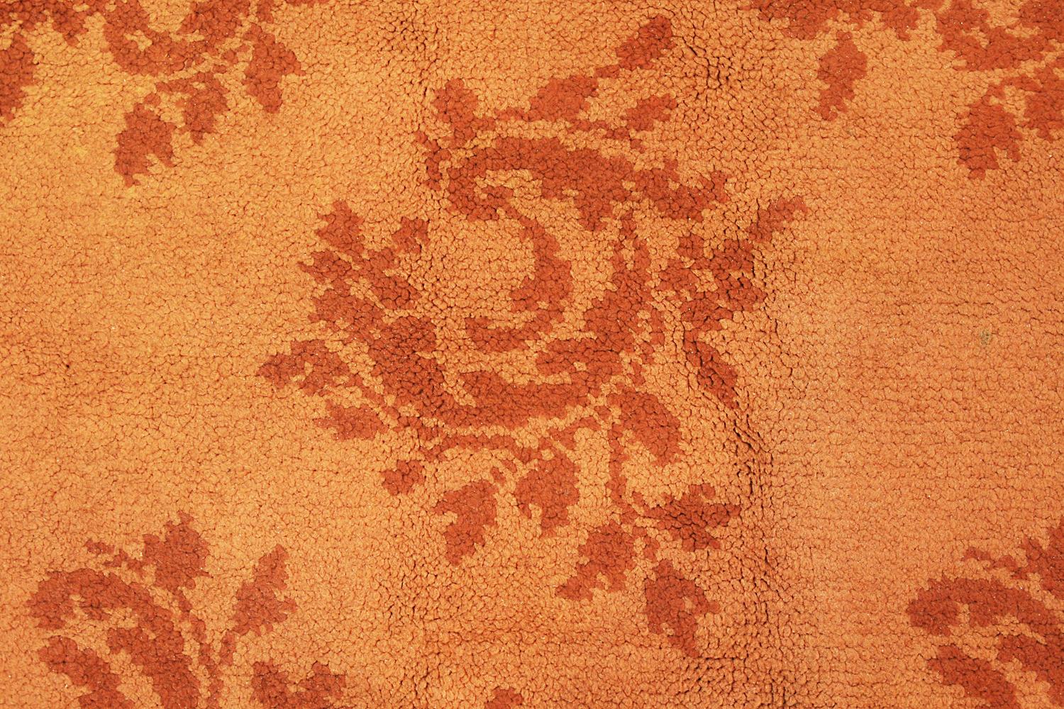 Hand-Knotted Signed All-Over Field Antique European 'Holland' Wool Carpet, ca. 1900 For Sale