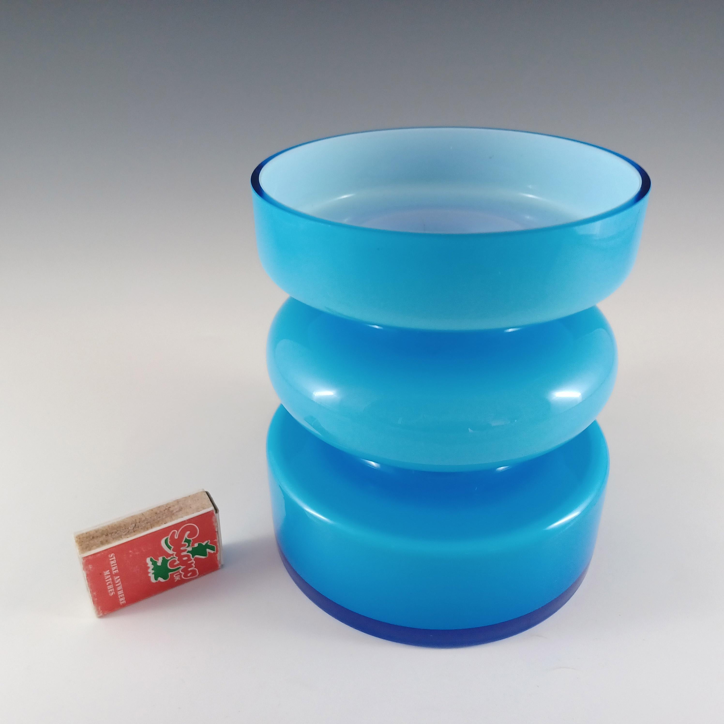 Jarrón con aro de cristal estuchado azul Alsterfors FIRMADO por Per Ström en venta 1