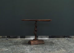 Signed American Folk Art Rootwood Console Table by R.W. Reinhold, Dated 1880