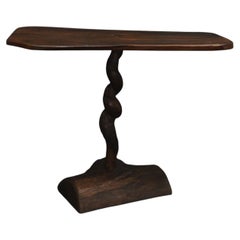 Signed American Folk Art Rootwood Console Table by R.W. Reinhold, Dated 1880