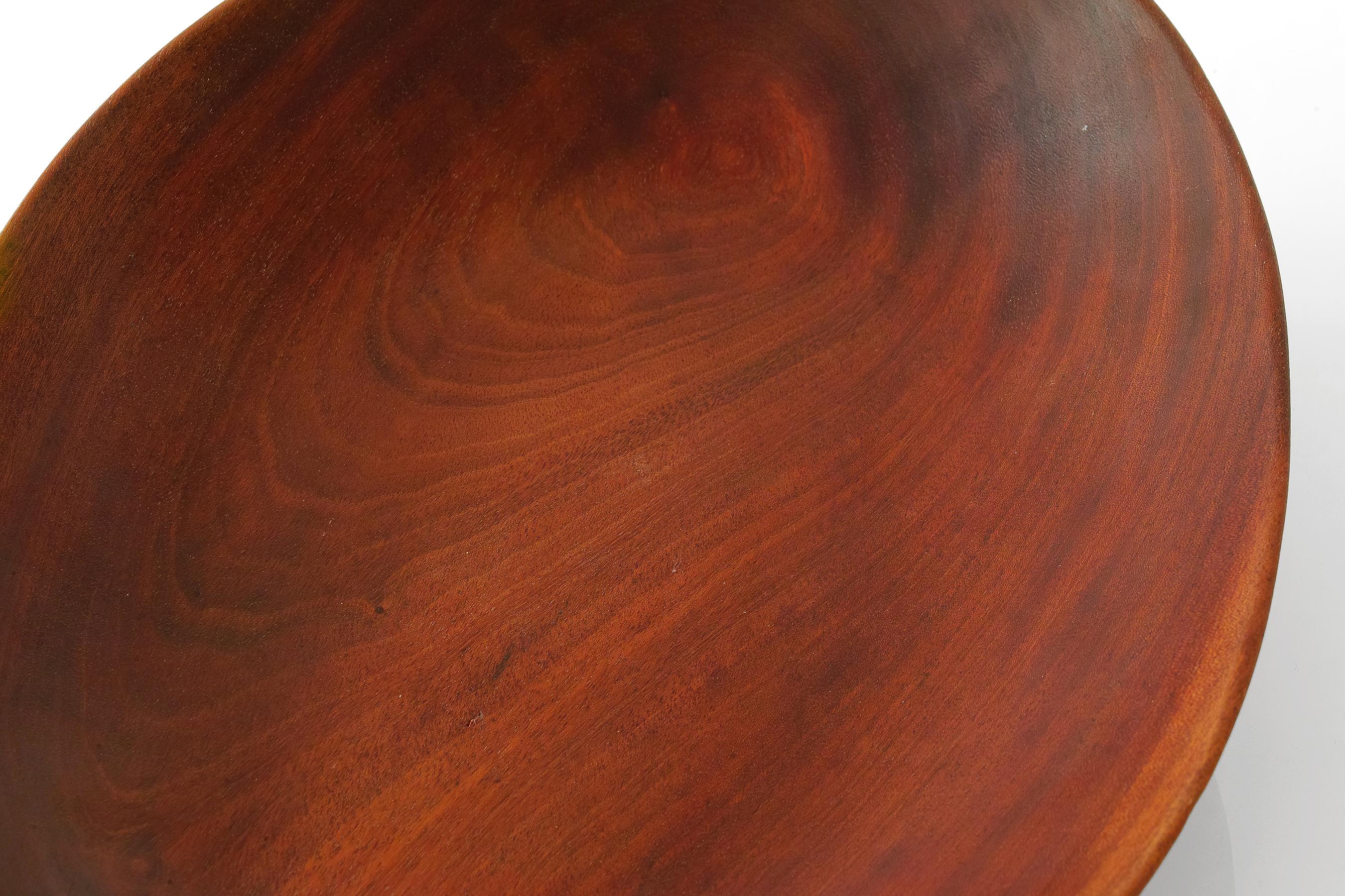 Signed American Studio Hand-Carved Wooden Bowl For Sale 7