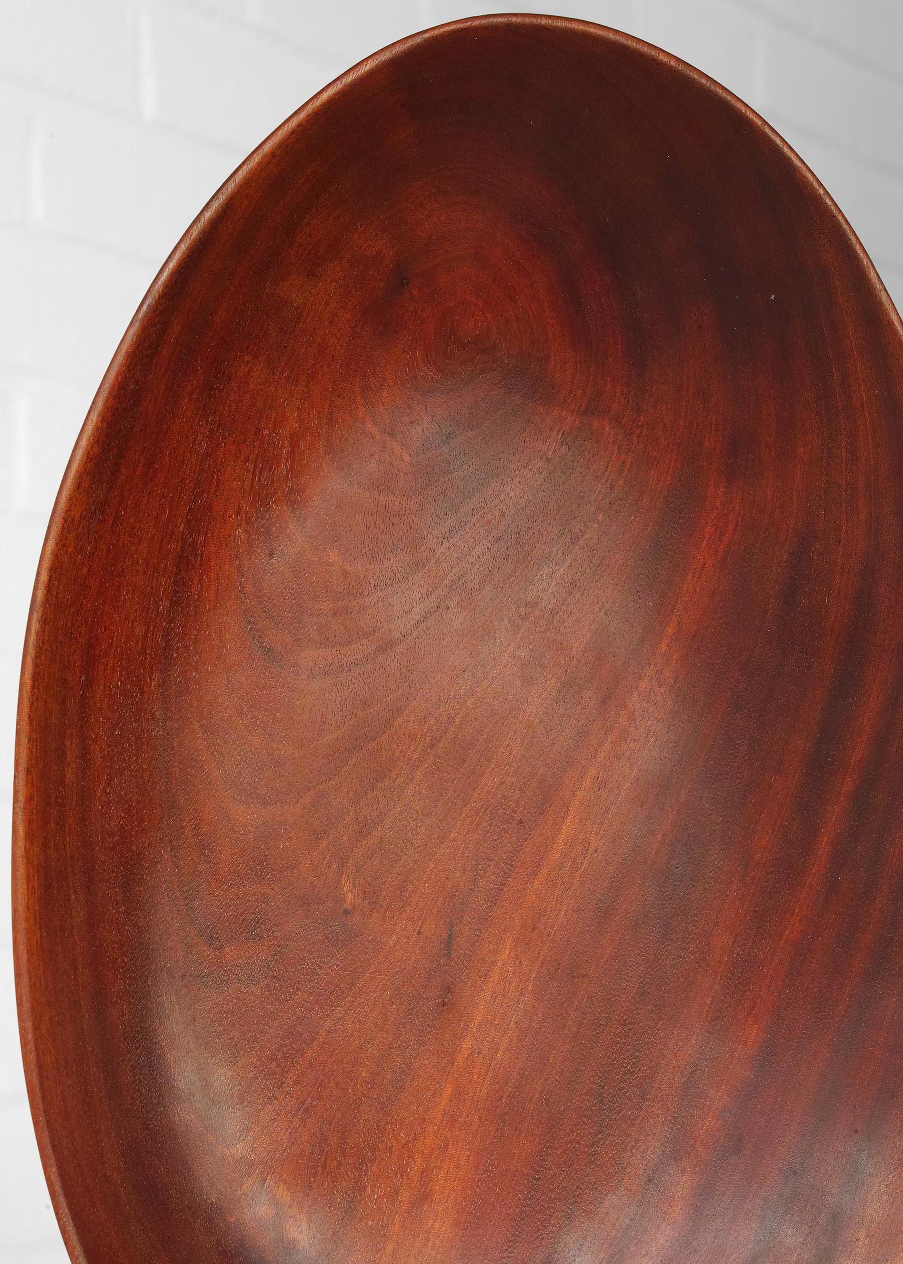 Signed American Studio Hand-Carved Wooden Bowl For Sale 9