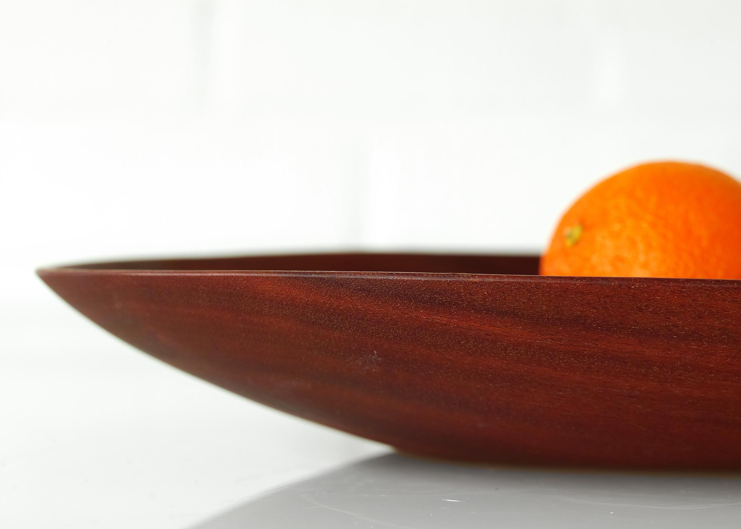Signed American Studio Hand-Carved Wooden Bowl For Sale 10