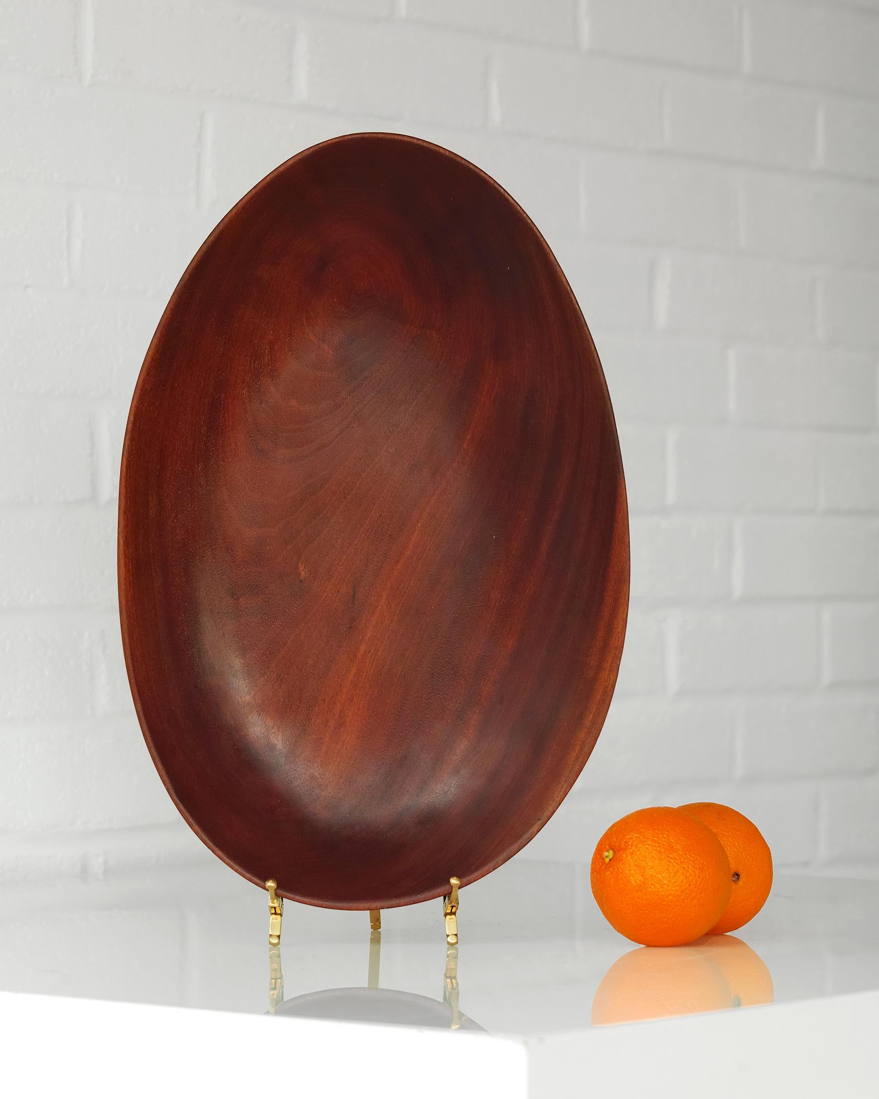 Signed American Studio Hand-Carved Wooden Bowl For Sale 14