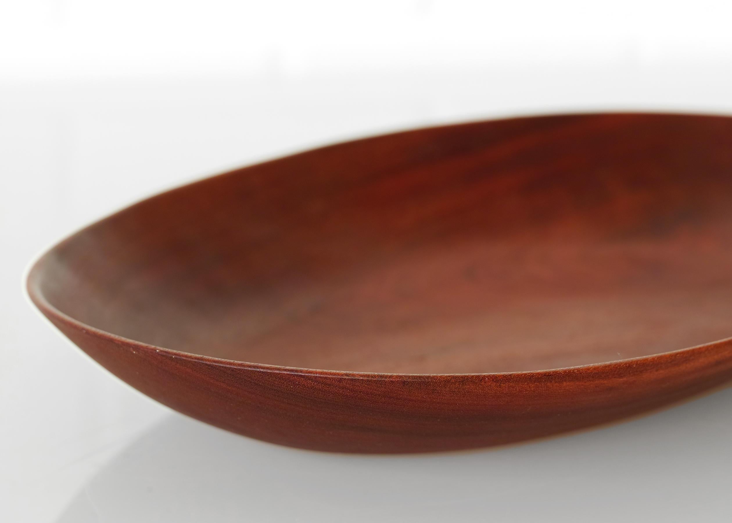 Signed American Studio Hand-Carved Wooden Bowl For Sale 1