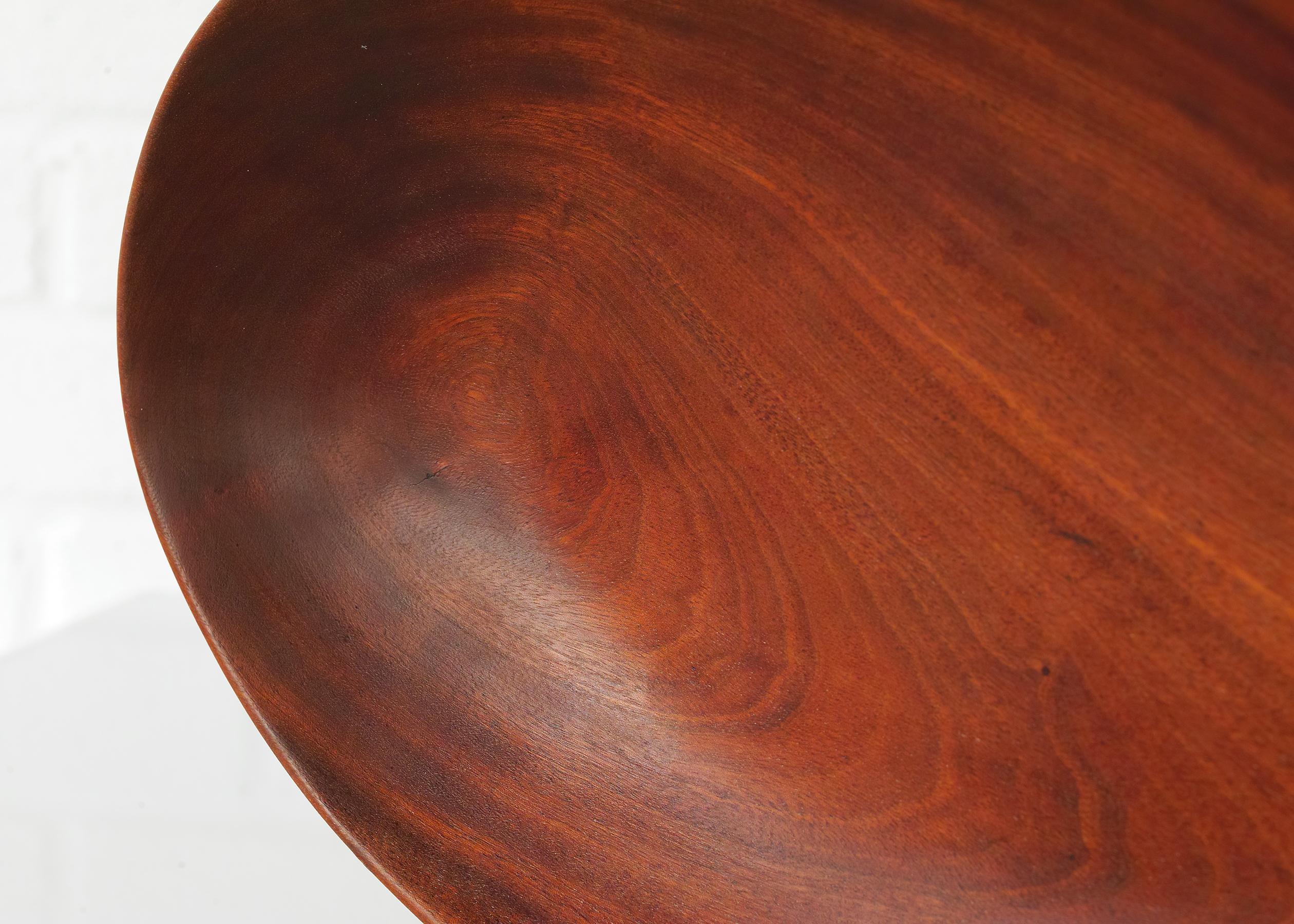 Signed American Studio Hand-Carved Wooden Bowl For Sale 2