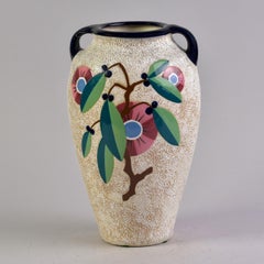 Signed Amphora Jugendstil Czechoslovakia Vase