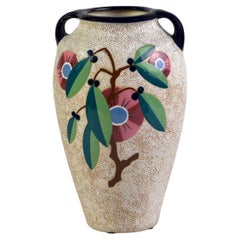 Signed Amphora Jugendstil Czechoslovakia Vase