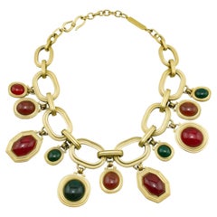 Signed and Numbered 1980s Yves Saint Laurent Statement Necklace 