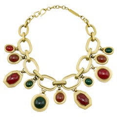 Vintage Signed and Numbered 1980s Yves Saint Laurent Statement Necklace 