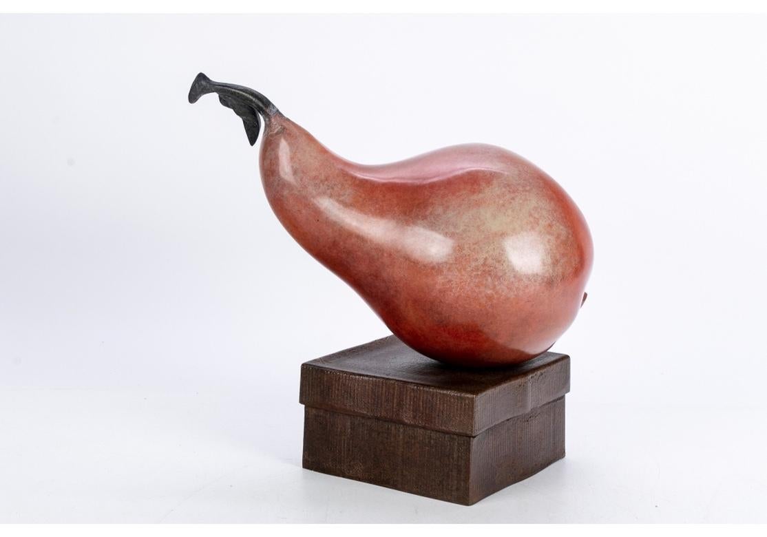 Mid-Century moderno Pera in bronzo firmata e numerata da Jean-Claude Mazel e Yann Jalix in vendita