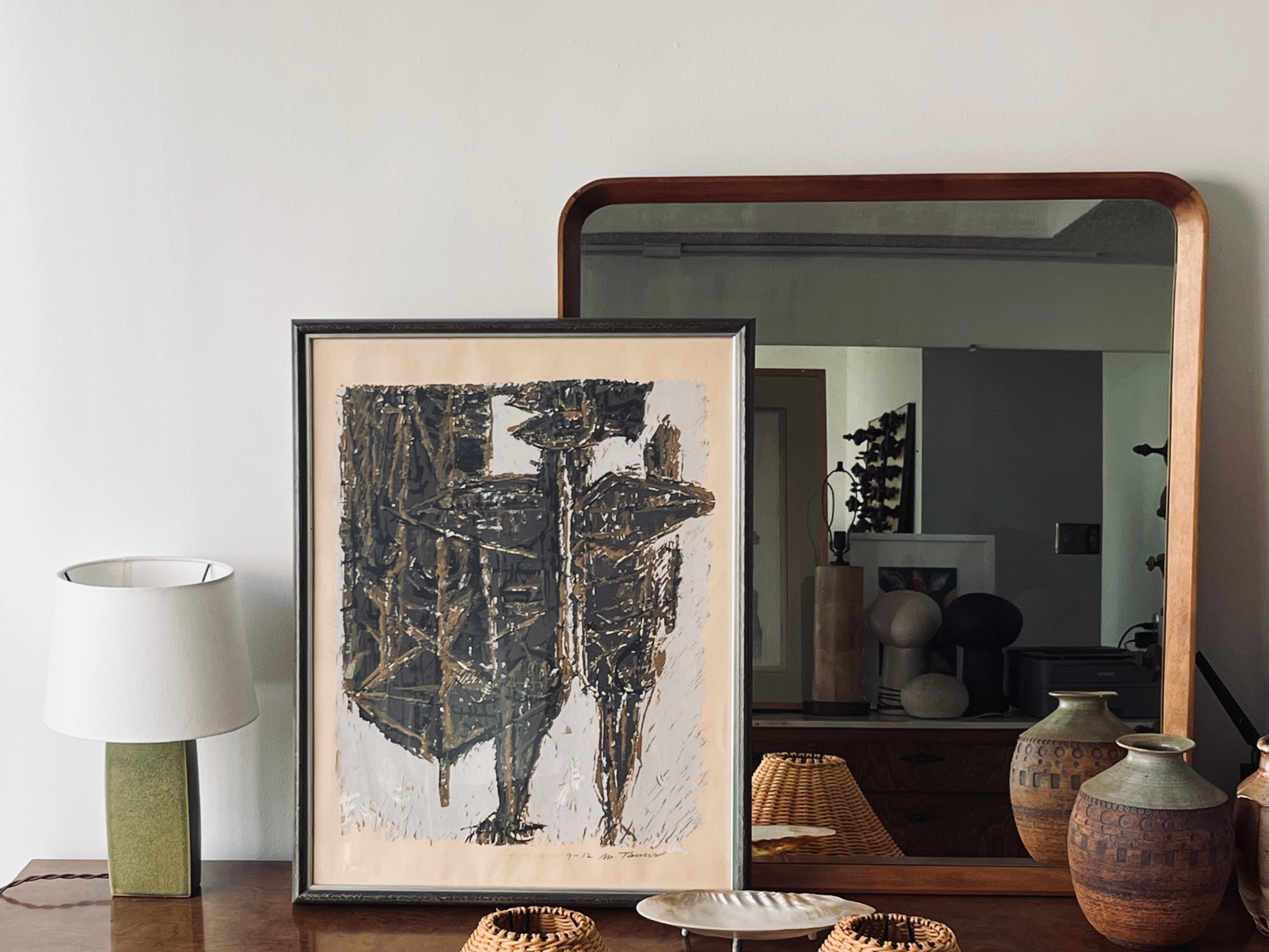 Late 20th Century Signed and Numbered Framed Brutalist Print by Moshe Tamir For Sale