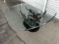 Signed and Numbered Joseph Quillan Bronze Sea Turtle Coffee Table