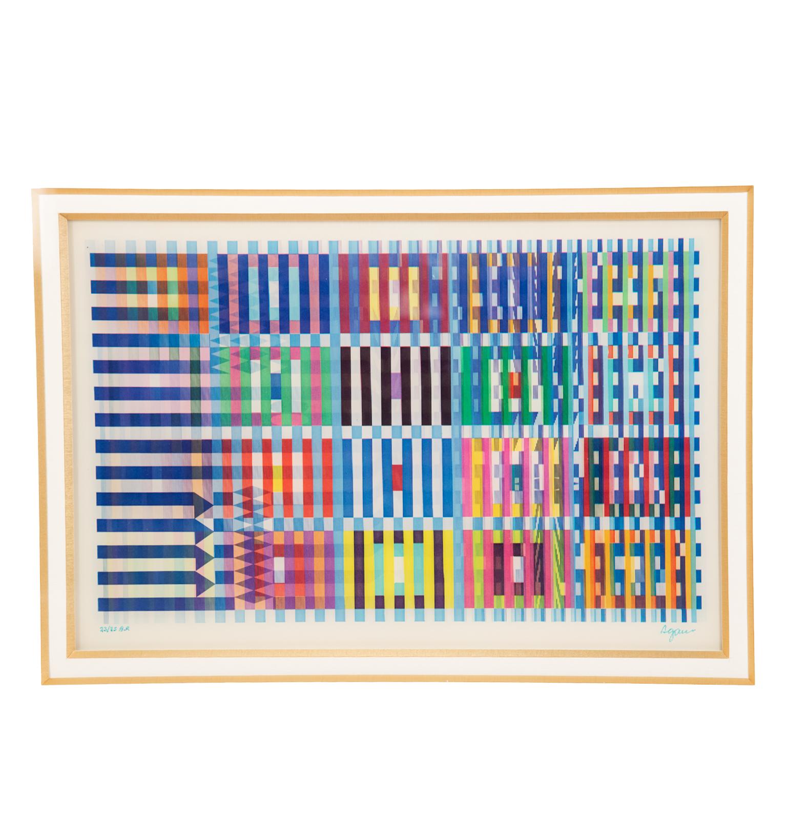 Signed and Numbered Lenticular Agamograph by Yaacov Agam In Excellent Condition In Toronto, ON