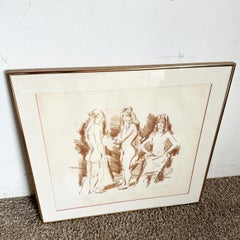 Signed and Numbered Lithograph "Bathers" by Jan De Ruth