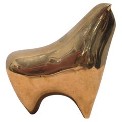 Signed and Numbered Modernist Bronze Bull Sculpture