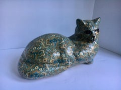 Signed and Numbered Pottery Cat