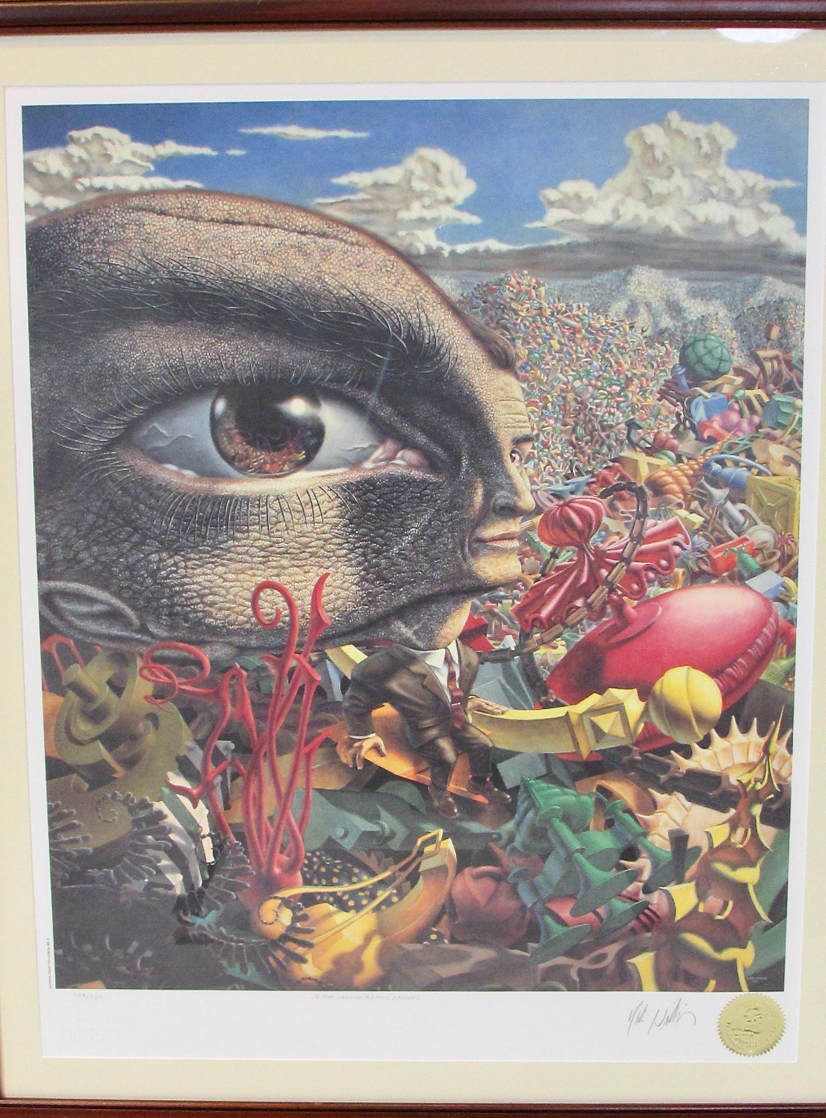 Modern Signed and numbered Robert Williams print In the Land of Retinal Delights For Sale