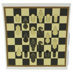 Signierte und nummerierte Victor Vasarely Chess Serigraphie 279/300, Schach Serigraphie 