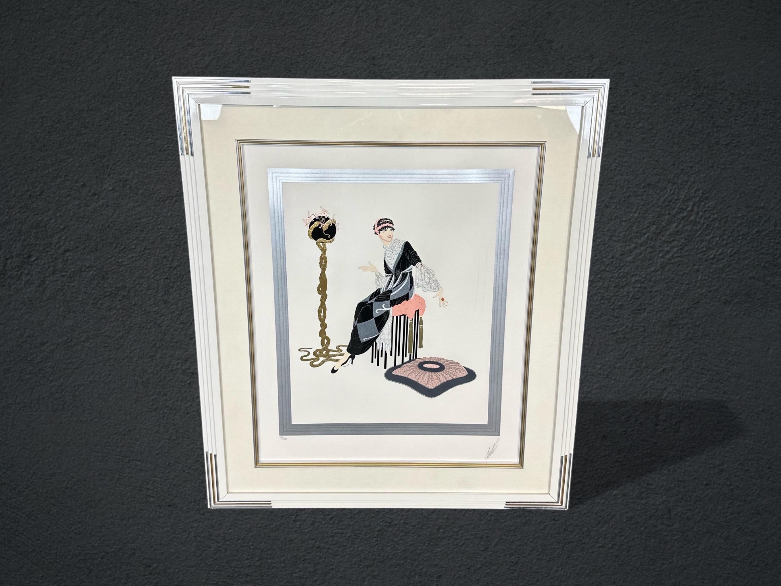 Signed and Numbered Vintage Art Deco Erté Serigraph Titled "Harmony"